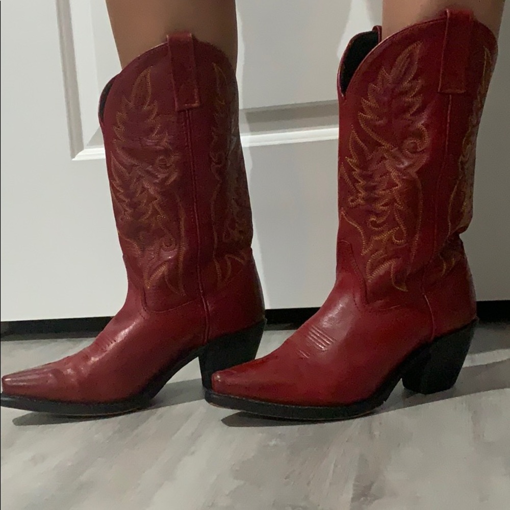 Bright red Laredo Madison Cowboy Boots
